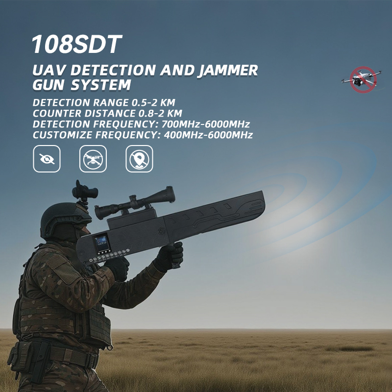 High Power 2KM Drone Signal Jammer And Drone Detector Device Anti Drone ...